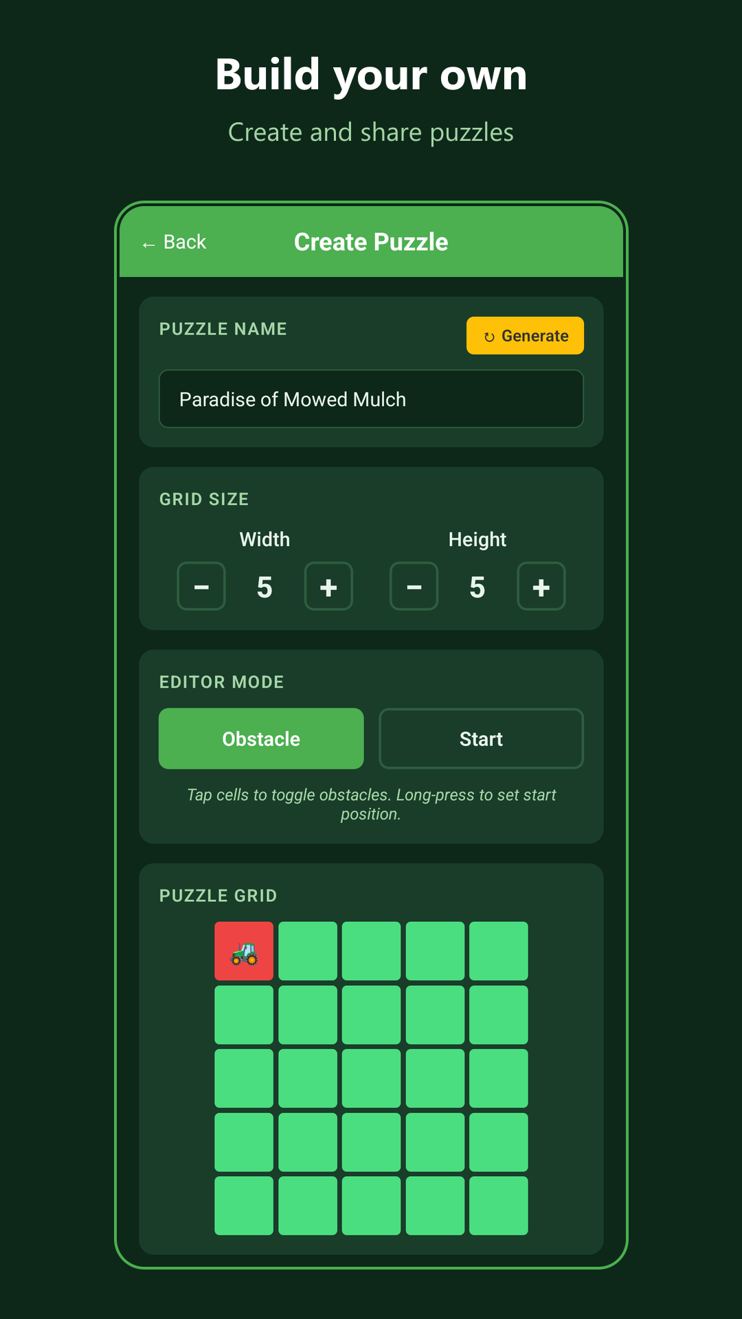 Puzzle creator editor